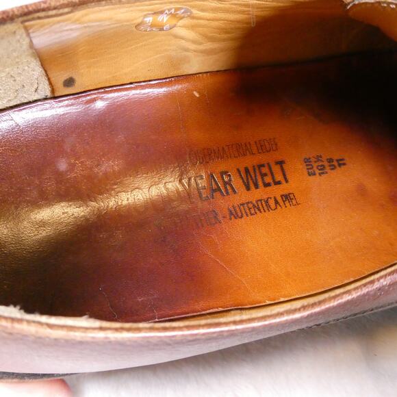 Mephisto Cognac Leather Derby Shoes Size 11 Made in France main image 5